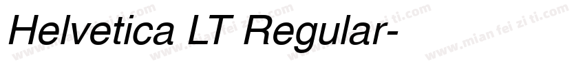 Helvetica LT Regular字体转换